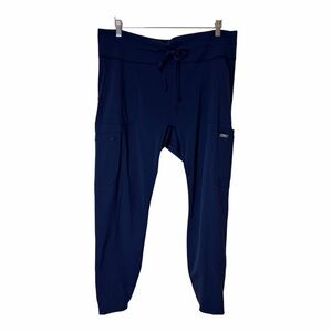 FIGS Navy Skinny Leg Scrub Pants Jogger Cargo Technical Women’s XXL Drawstring